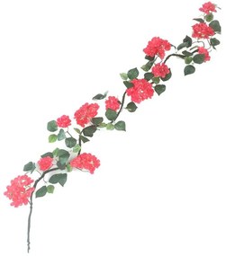 Τεχνητή Γιρλάντα Τριαντάφυλλο Garden 5881-7 240cm Red Supergreens Leather,Plastic