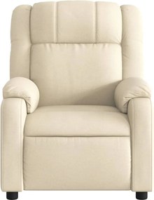 vidaXL Πολυθρόνα Ανακλινόμενη Κρεμ Υφασμάτινη
