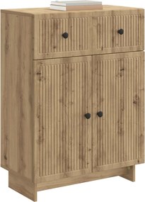 vidaXL Πλαϊνό γραφείο Artisan Δρυς 66 x 34,5 x 90 εκ