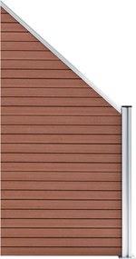 vidaXL Πάνελ Περίφραξης Καφέ 105 x (105-180) εκ. από WPC