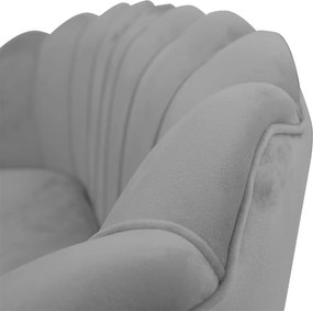 Καναπές 2θέσιος Daimon pakoworld βελούδο γκρι 134x70x77εκ