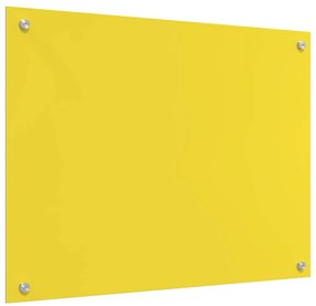 vidaXL Κουζίνα Πίσω τοίχος Κίτρινος 80x60x0,6 εκ. Σκληρυμένο γυαλί