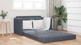 vidaXL Καναπές Κρεβάτι 2 σε 1 Σκούρο Γκρι 124x204x61 cm Βελούδο