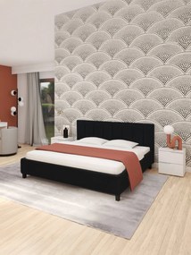 Επενδυμένο κρεβάτι Erling-Γραφίτης-180 x 200