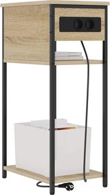 vidaXL Κομοδίνο Δρύς Sonoma 41 x 28 x 76 εκ. Επεξεργασμένο ξύλο