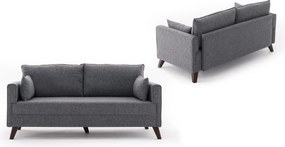 Διθέσιος Καναπές Γκρι BELLA 81x177x85