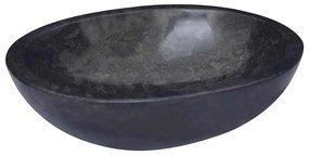 vidaXL Νιπτήρας Μαύρος 53 x 40 x 15 εκ. Μαρμάρινος