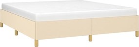vidaXL Σκελετός Κρεβατιού Χωρίς Στρώμα Κρεμ 180x200 εκ. Υφασμάτινο