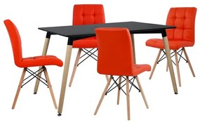 ΣΕΤ ΤΡΑΠΕΖΑΡΙΑΣ 5ΤΜΧ ΜΕ ΤΡΑΠΕΖΙ 120x80x73 cm ΚΑΙ 4 ΚΑΡΕΚΛΕΣ FB910221 9998860