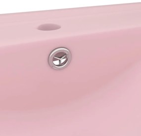 Νιπτήρας με Οπή Βρύσης Ροζ Ματ 60 x 46 εκ. Κεραμικός - Ροζ