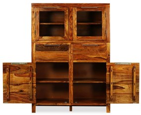 vidaXL Μπουφές Ψηλός 100 x 35 x 140 εκ. από Μασίφ Ξύλο Sheesham