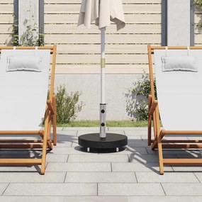 vidaXL Βάση Ομπρέλας Στρογγυλή Μαύρη 30 κ. από Γρανίτη