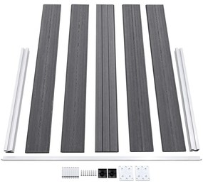 vidaXL Πάνελ Περίφραξης Γκρι 526 x 106 εκ. από WPC