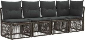 vidaXL Σετ Καναπέ Κήπου 7 pcs Γκρι συνθετικό ρατάν