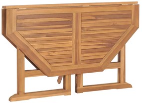 vidaXL Τραπεζαρία Κήπου Πτυσσόμενη 110x110x75 εκ. από Μασίφ Ξύλο Teak