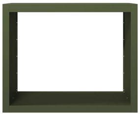 vidaXL Ράφι Καυσόξυλων Πράσινη 100x40x80 εκ. Ατσάλινο