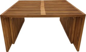 Τραπέζι Tinnie pakoworld σετ 2τεμ teak ξύλο σε φυσική απόχρωση