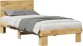 vidaXL Πλαίσιο κρεβατιού με κεφαλάρι χωρίς στρώμα 90x200 cm