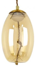 Κρεμαστό Φωτιστικό LED Φ17 Γυάλινο ΑΧΤΟΝ 2700K 500lm 7W Globostar 00754 Μελί