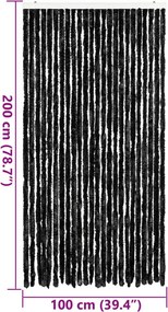 vidaXL Σήτα Πόρτας Ανθρακί 100x200 εκ. από Σενίλ