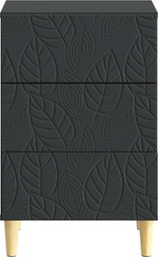 vidaXL Κομοδίνο Μαύρο 43 x 41 x 66,5 cm Επεξεργασμένο Ξύλο