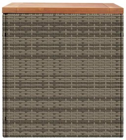 vidaXL Κουτί Αποθ. Κήπου Γκρι 110x50x54 εκ. Συνθ. Ρατάν/Μασίφ Ακακία