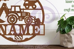 Intra απο ξύλο plywood Χρώμα wenge 3mm-4mm πάχος - Πινακίδα ονόματος κατασκευής εκσκαφέα Δίασταση 30x20 cm INTRAFABR-47679479