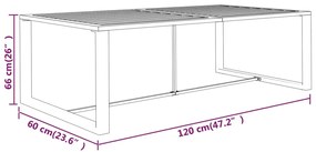 ΤΡΑΠΕΖΑΡΙΑ ΕΞΩΤΕΡΙΚΟΥ ΧΩΡΟΥ ΑΝΘΡΑΚΙ 120X60X66 ΕΚ. ΑΠΟ ΑΛΟΥΜΙΝΙΟ 318312