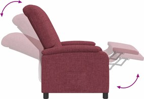 vidaXL Αναπαυτική Καρέκλα Κόκκινο Ύφασμα