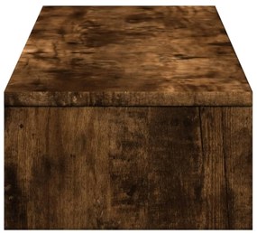 vidaXL Βάση Οθόνης με Συρτάρια Καπνιστή Δρυς 100x27x15εκ Επεξεργ. Ξύλο