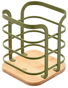 Βάση Για Κουτάλες 01-14155 12x12x14,5cm Green-Natural Estia Metal