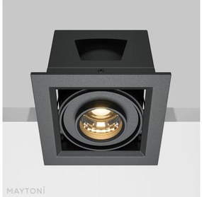 Χωνευτό Σποτ Φωτιστικό Οροφής LED 10W Μαύρο Κινητό Metal Modern DL093-01-10W3K-B Maytoni DL093-01-10W3K-B
