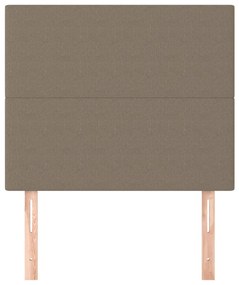 vidaXL Κεφαλάρια Κρεβατιού 2 τεμ. Taupe 80 x 5 x 78/88 εκ. Υφασμάτινο