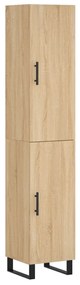 vidaXL Μπουφές Sonoma δρυς 34,5 x 34 x 180 εκ. από Επεξεργασμένο Ξύλο