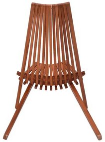 Πολυθρόνα Phoenox pakoworld πτυσσόμενη φυσικό teak ξύλο 101x63x80εκ