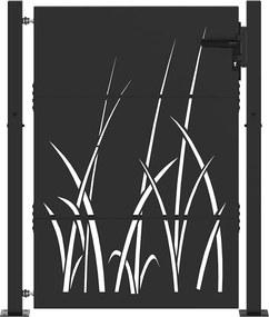 vidaXL Πύλη Κήπου 110 x 130 cm Ατσάλι με Επικάλυψη Πούδρας Κλειδώσιμο