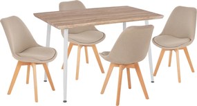 ΣΕΤ ΤΡΑΠΕΖΑΡΙΑΣ 5ΤΜΧ PALOMA HM10382 MDF TOP ΣΕ SONAMA--ΜΠΕΖ ΚΑΡΕΚΛΕΣ