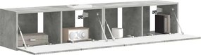 vidaXL Ντουλάπι Τηλεόρασης Τοίχου 2 pcs Σκυρόδεμα Επεξεργασμένο Ξύλο
