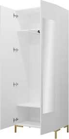 Γκαρνταρόμπα Zilion με Καθρέπτη-Leuko - 74.00Χ44.00Χ196.00cm