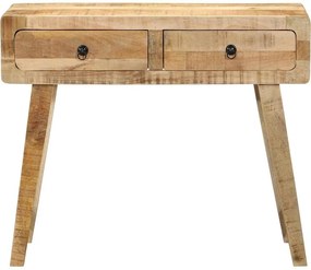 vidaXL Τραπέζι κονσόλας 90x32x75 cm από μασίφ ξύλο Rough Mango