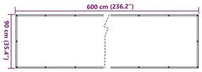 ΠΕΡΙΦΡΑΞΗ ΚΗΠΟΥ ΠΡΟΣΤΑΤΕΥΤΙΚΗ ΓΚΡΙ 600X90 ΕΚ. ΑΠΟ PVC 4005439