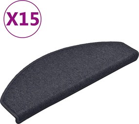 vidaXL Στρώματα σκάλας 15 τεμ. 65 x 24 x 4 cm Non-Slip
