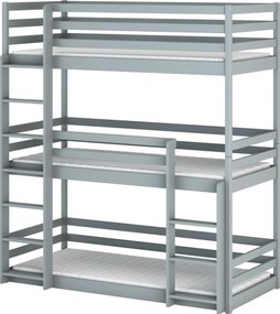 TED 90x200 grey bunk bed Lano Furniture