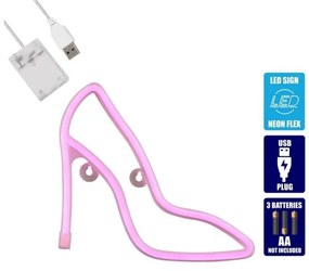 Διακοσμητικό Φωτιστικό Neon Led Women Shoes 78577 Globostar-78577-Ροζ 78577