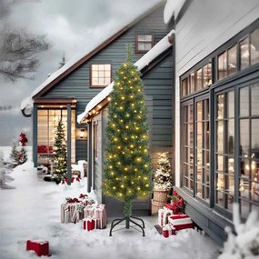 vidaXL Τεχνητό Χριστουγεννιάτικο Δέντρο με 300 LED Πράσινο 240 cm