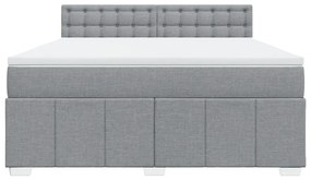 ΚΡΕΒΑΤΙ BOXSPRING ΜΕ ΣΤΡΩΜΑ ΑΝΟΙΧΤΟ ΓΚΡΙ 180X200 ΕΚ. ΥΦΑΣΜΑΤΙΝΟ 3287161