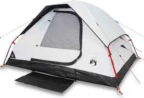 vidaXL Σκηνή Κάμπινγκ 4 Ατόμων Διάβροχη Λευκή Ύφασμα Συσκότισης