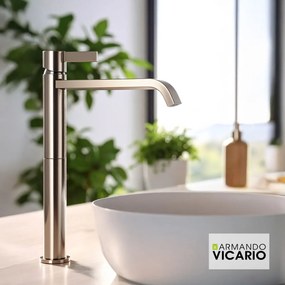 Armando Vicario Mooi 581041 Inox Finish – Μπαταρία επιτραπέζιου νιπτήρα