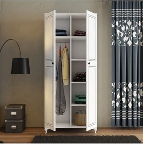Stewehome Ντουλάπα με ράφι και κρεμάστρα μοντέρνου στιλ 79x45x45 cm