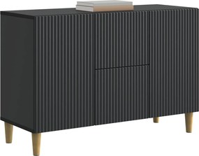 vidaXL Πλαϊνό γραφείο Μαύρο 89 x 34,5 x 60 εκ. Επεξεργασμένο Ξύλο